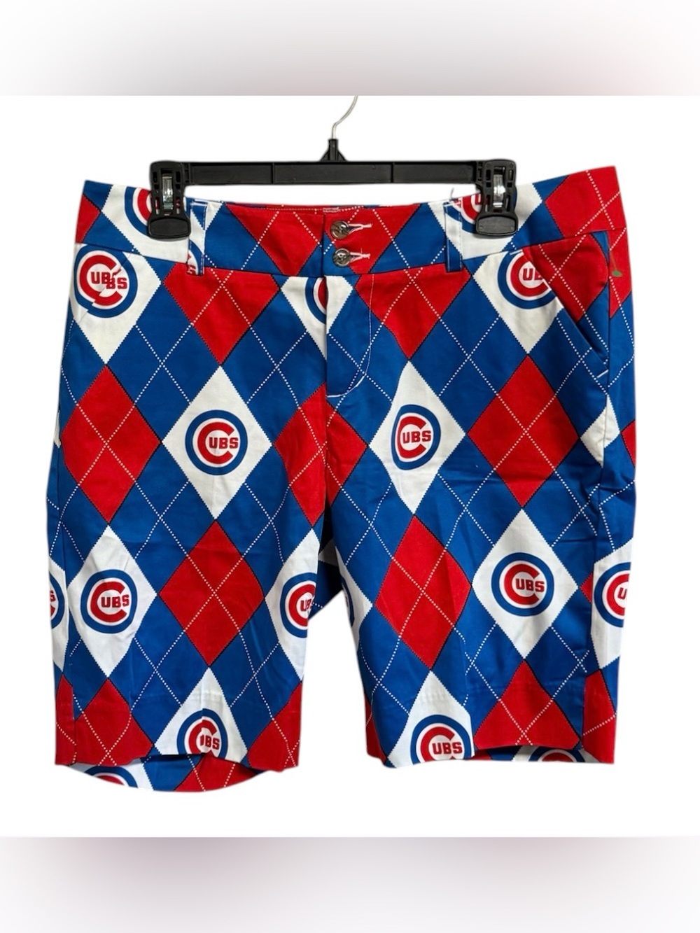 NWT Loudmouth Golf Chicago Cubs Argyle Shorts